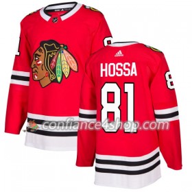 Adidas Maillot de Hockey Chicago Blackhawks Marian Hossa 81 2017-2018 Rouge Authentic - Homme